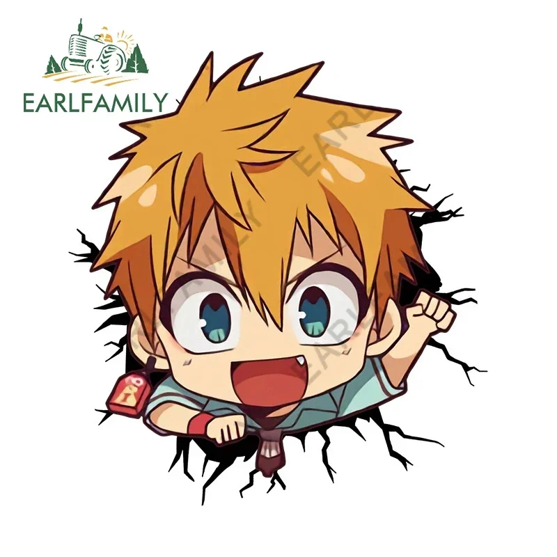 EARLFAMILY para inodoro pegado 3D Hanako Kun Minamoto Kou pegatinas de vinilo para coche calcomanías de Anime accesorios de coche decoración de parachoques