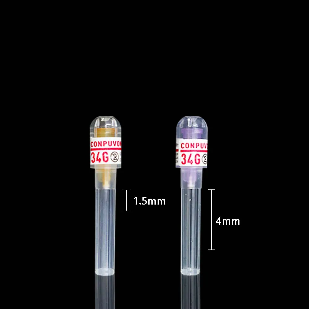 34G Medical Disposable Pricking Needle Cosmetic Micro Adjustment Operation Water Light Needle Syringe Small Needle