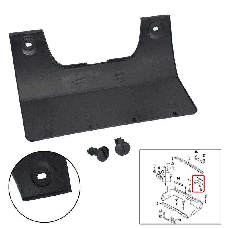 Black Rear Bumper Tow Eye Hook Cover DPO500011PCL For Land Rover Discovery 3 4 LR3 LR4 2005-2012