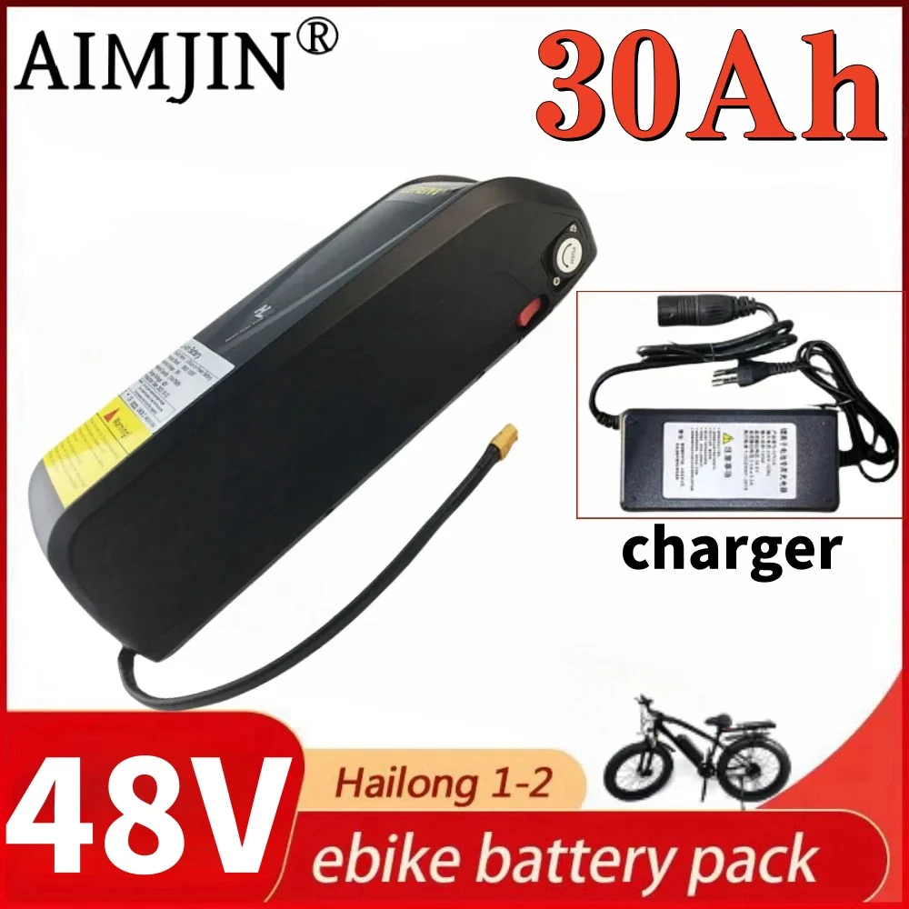 

Hailong Battery 48V 30Ah for 250W~1500W Electric Bike Waterproof 18650 Battery + Charger