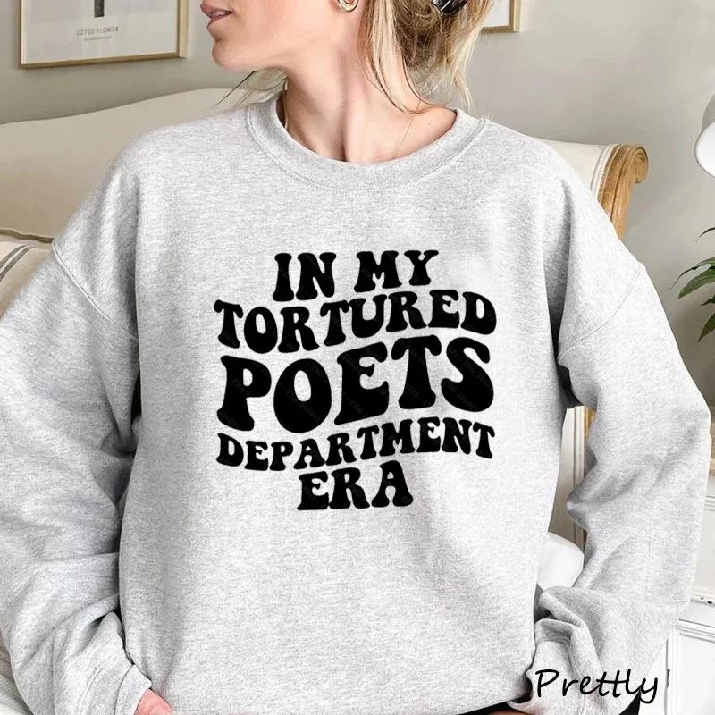 In My Tortured Poets Department Era Music Sweashirt Women Men Causal Pullover Women\'s Hoodie Long Sleeve TS11 Print Sweatshirts