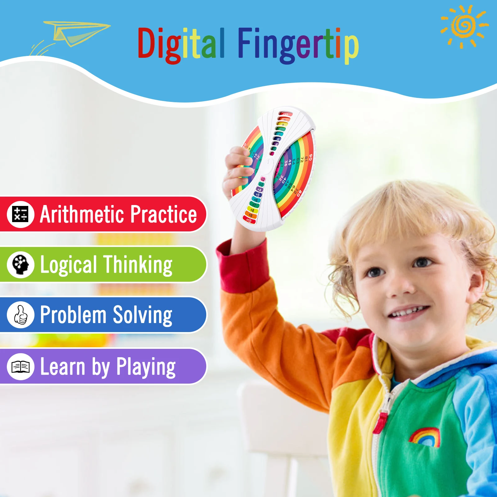 Digital gyroscope Digital Learning Stress-relieving Toy Spinning Fidget Spinner Logical Thinking Problem Solving Learn By Play