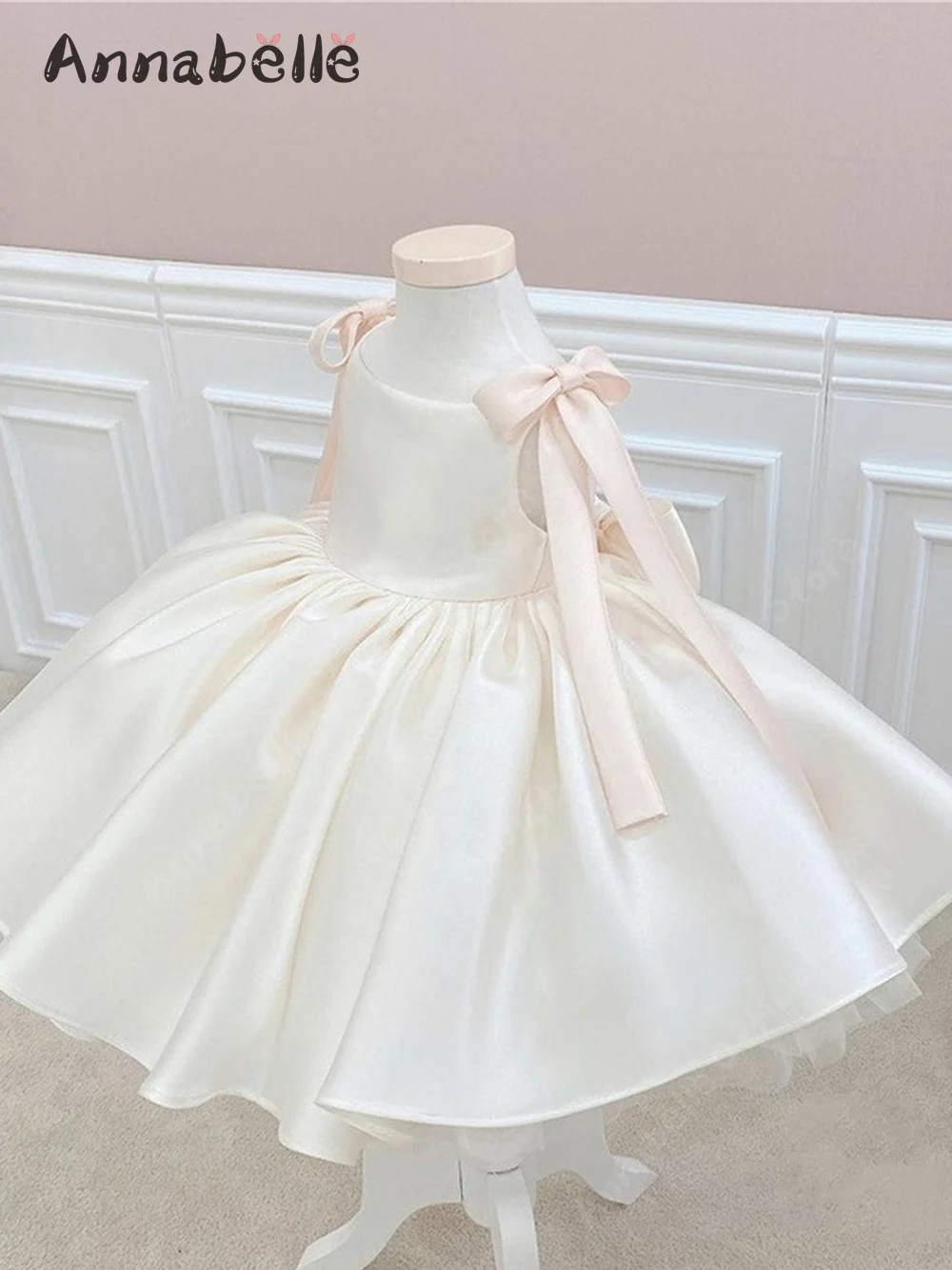 Annabelle Dresses For Prom Shoulder Long Bow Decoration Chic And Elegant Girl Dress Summer Birthday Dress