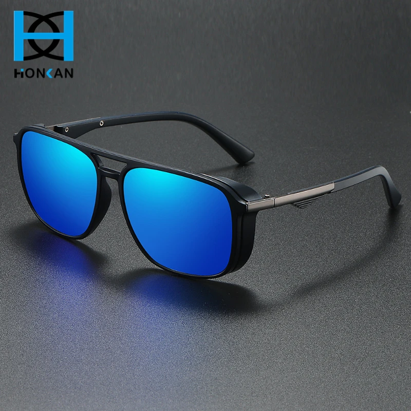

Steampunk Polarized Sunglasses for Men Women Vintage Square Punk Sun Glasses Shades Eyewear UV400 Fishing Driving Sun Glasses