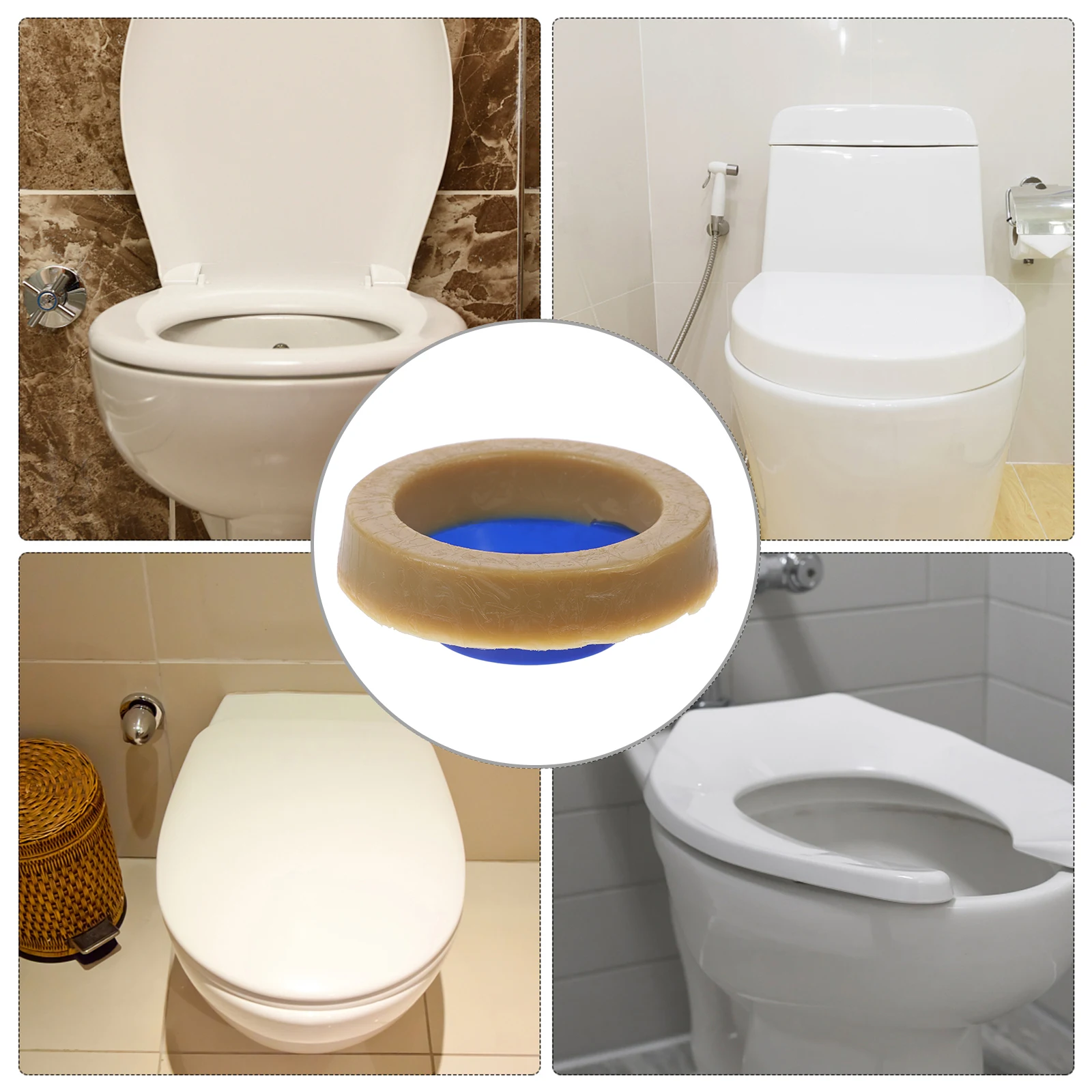 

Universal Toilet Sealing Ring Rubber Bathroom Toilet Bowl Gasket Thick Strong Seal for Leak Free Flush Bowl Sealing Ring