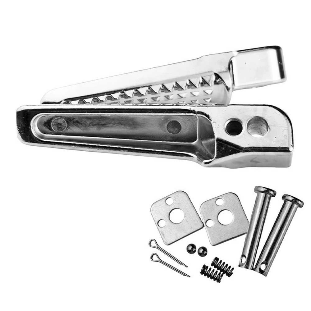 1 Pair Motorcycle Foot Pegs Footrests Black Pedals Aluminum Alloy Pedals Suitable For Most Motorcycles Wear-Resistant image 6