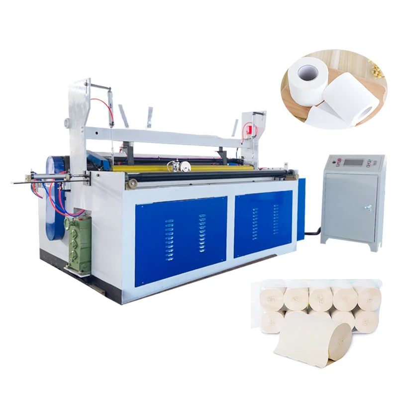 

New Automatic Roll Embossing Rewinding Small Toilet Paper Making Machine Slitting Machine, Water Jet Cloth Edge Wrapping Machine