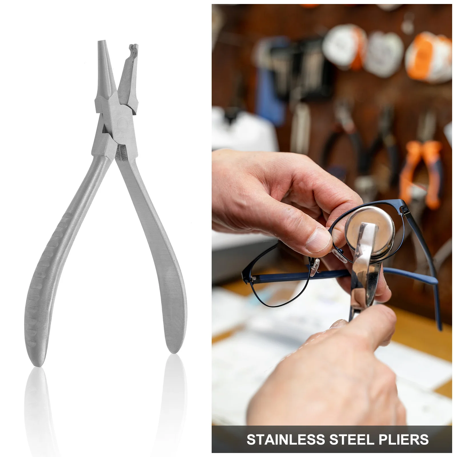 

Nose Pad Plier Eyeglass Repairing Tool Stainless Steel Glasses Accessories 01 Number Pliers For Adjusting Without Damaging