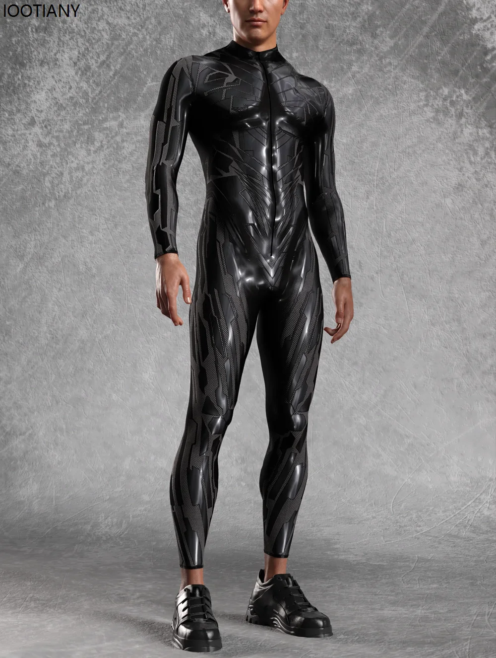 Men\'s Cyber ​​mechanical Armor Bodysuit Punk Cosplay Bodysuit Steampunk Costume Halloween Party Show Festival Performance Set