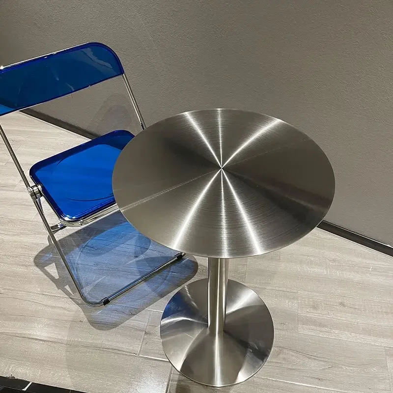 Stainless Steel Table Square Milk Tea Shop Coffee Shop Industrial Style Dining Table Coffee Table Negotiation Desk Dessert Shop
