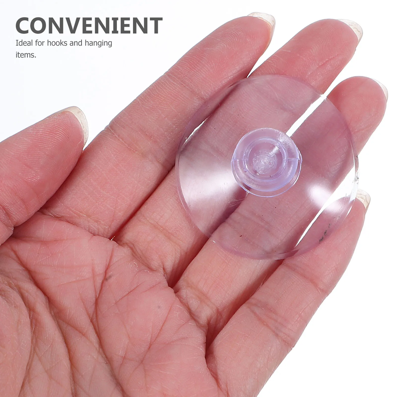 

100pcs Cup Hooks Strong Heavy Duty Clear Plastic Bathroom Accessories Hanging Holder for Shower Wreaths for