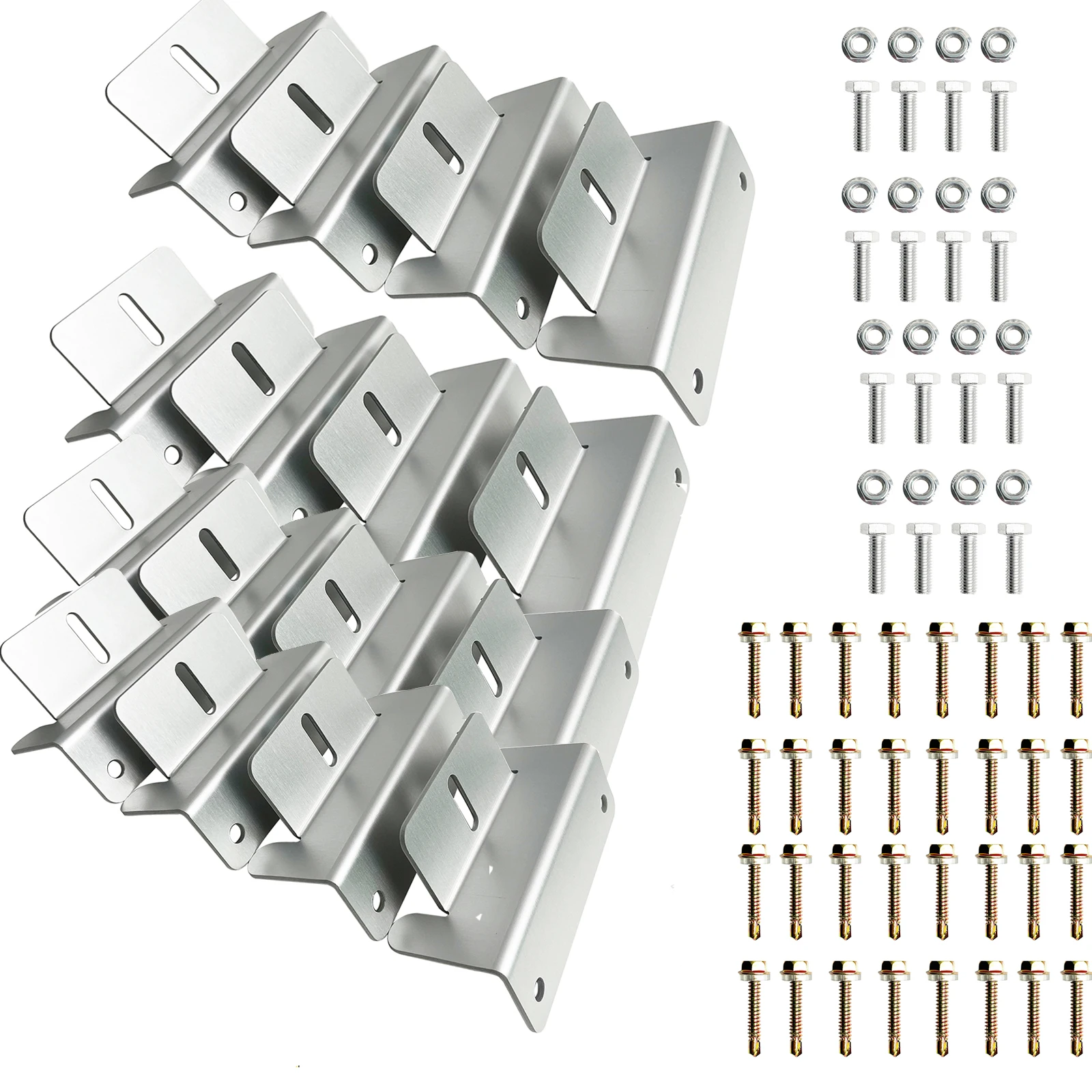 16/8/4pcsSolar Panel Mounting Z Brackets  Aluminum Corrosion-Free Construction for RVs, Trailers, Boats, Yachts, Wall