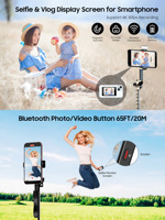 1500mAh Magnetic Wireless Selfie Monitor Same Screen Share for IPhone Android Smart Phone Rear Camera Vlog Video Record Selfie
