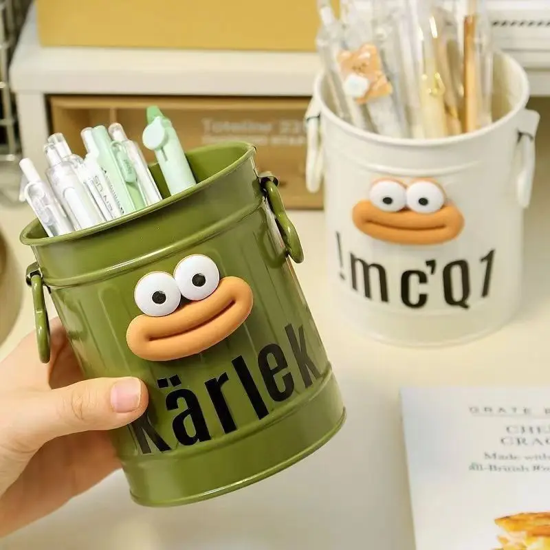 Funny Pen Holder Large Capacity Student Desktop Storage Box Office Boy Light Luxury and High-end Feeling Pen Organizer