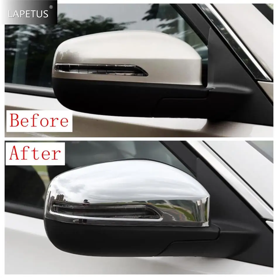 Chrome Car Rearview Mirror Rain Eyebrow Deflector Blades Decor Frame Cover Trim ABS Accessories For Chery Tiggo 8 Pro 2021 2022