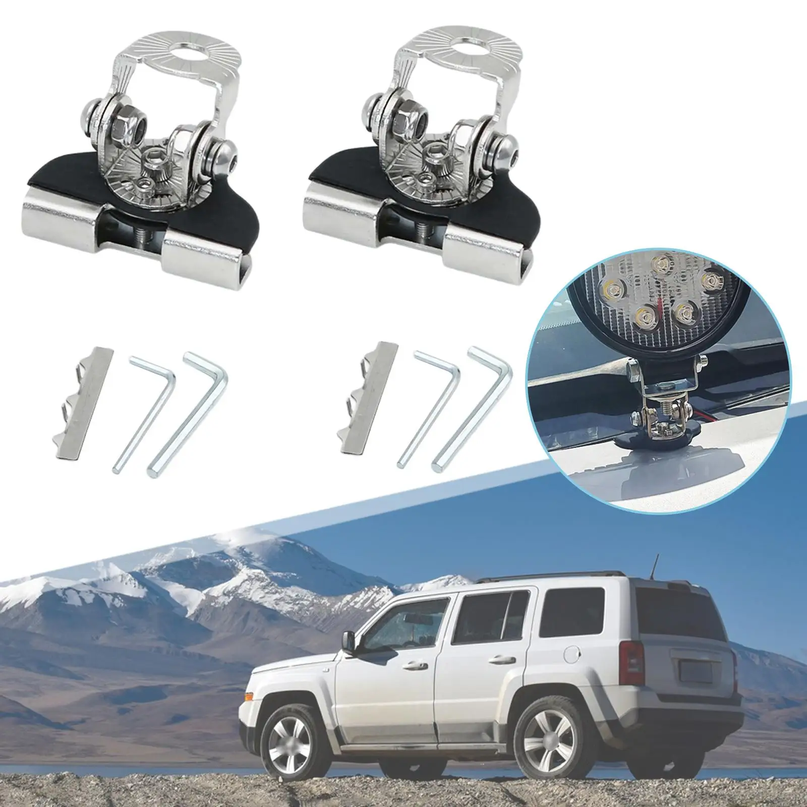 Universal Brackets for Mounting LED Lights on Off-Road Vehicles