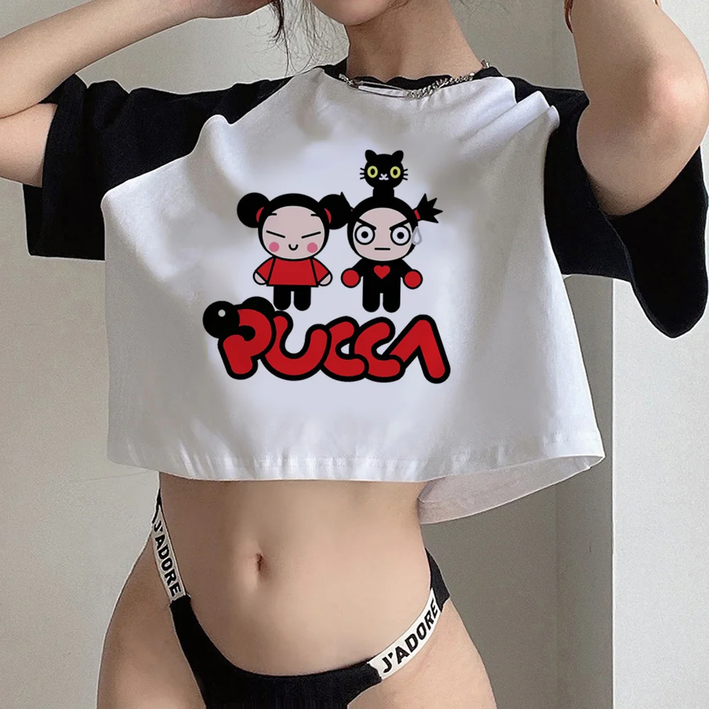 Pucca streetwear  fairy grunge  fairycore crop top girl Kawaii fairy grunge  goth 90s clothes