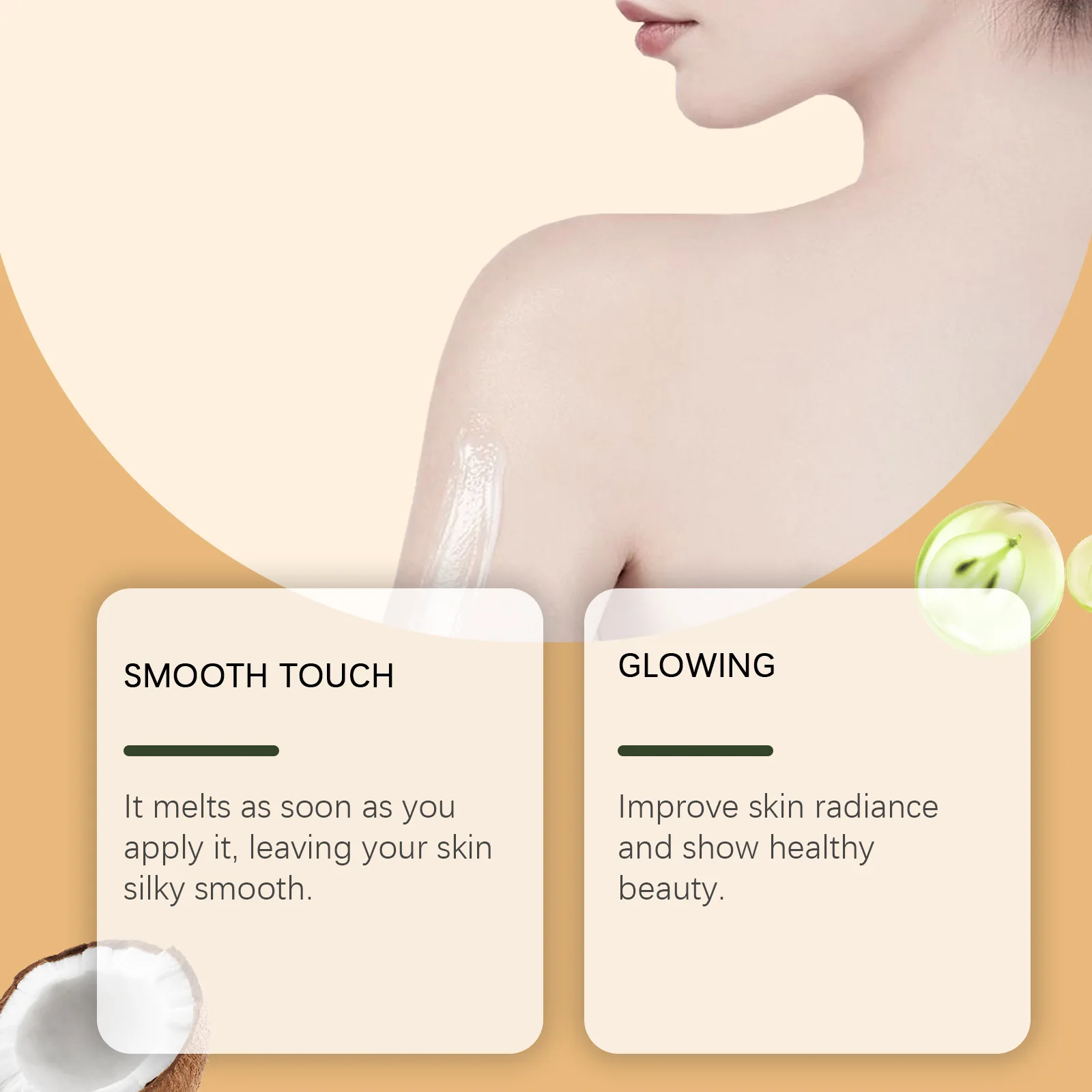 زيت عطري طازج للجسم بجوز الهند، ترطيب يدوم طويلاً، نكهة الخوخ، تدليك البشرة، تحسين تجفيف زيوت الفراولة والترطيب