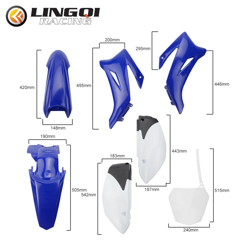 LING QI Motorcycle TTR110 Plastic Cover Fairing Body Covers Kit Set Fender For  TTR 110 Pit Dirt Bike Motocross Parts - view 6
