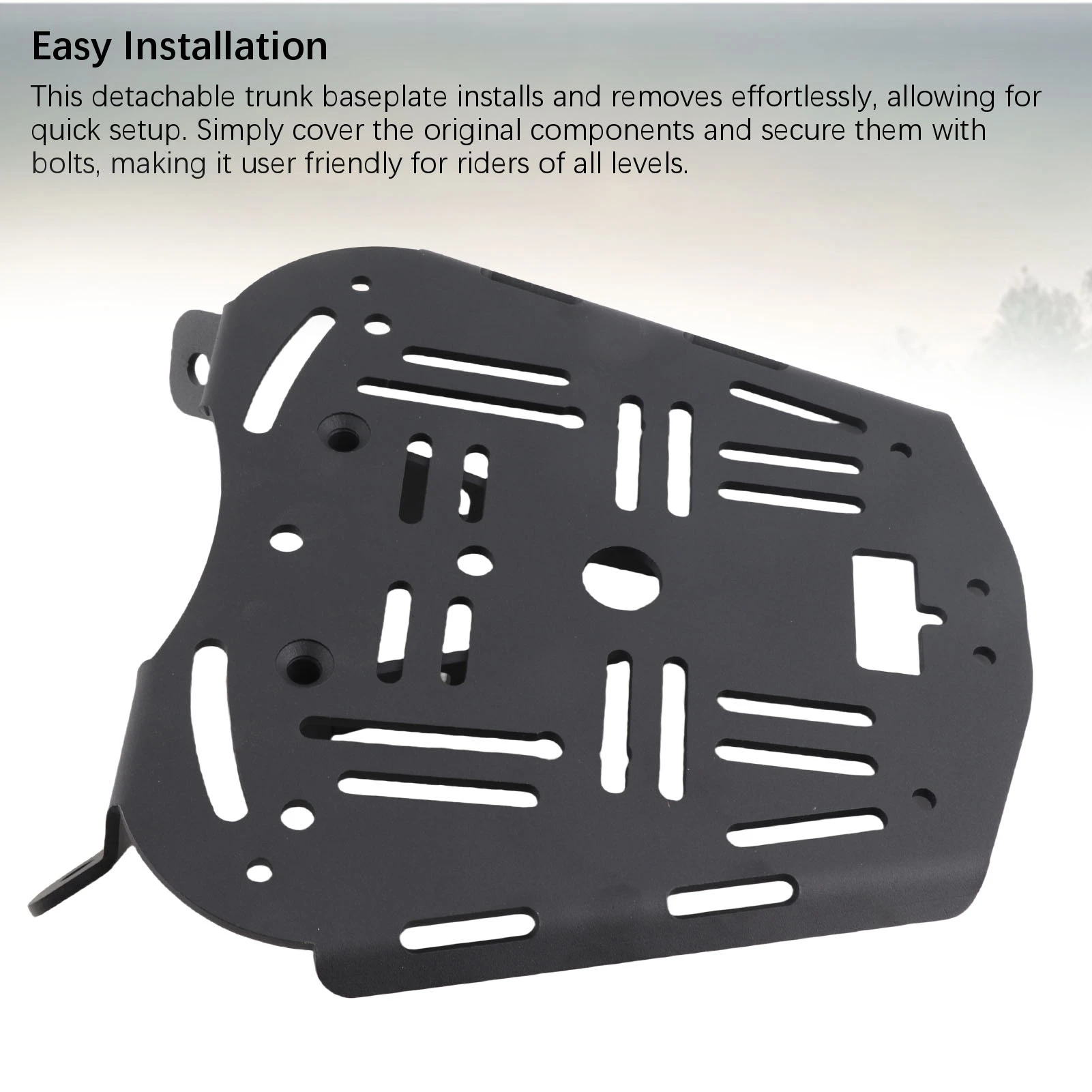 Top Box Base Plate Bracket Tail Box Bottom Plate Easy Installation Carbon Steel Replacement for ONTES 368G 501G for Motorbike