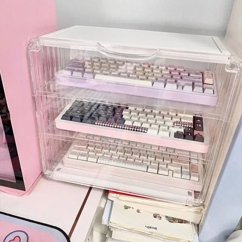 Keyboard display stand transparent dustproof multi-layer thickened model