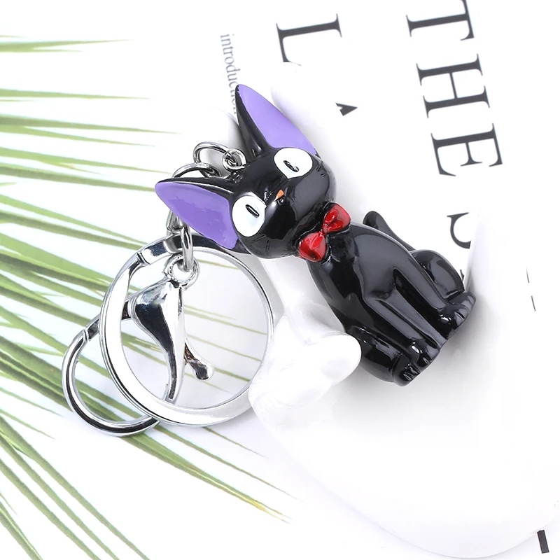 Anime Cute Black Cat Keychain Cartoon Cosplay Home delivery Props Pendant Keyring Wen Women Backpack Jewelry Accessories Gift - view 3