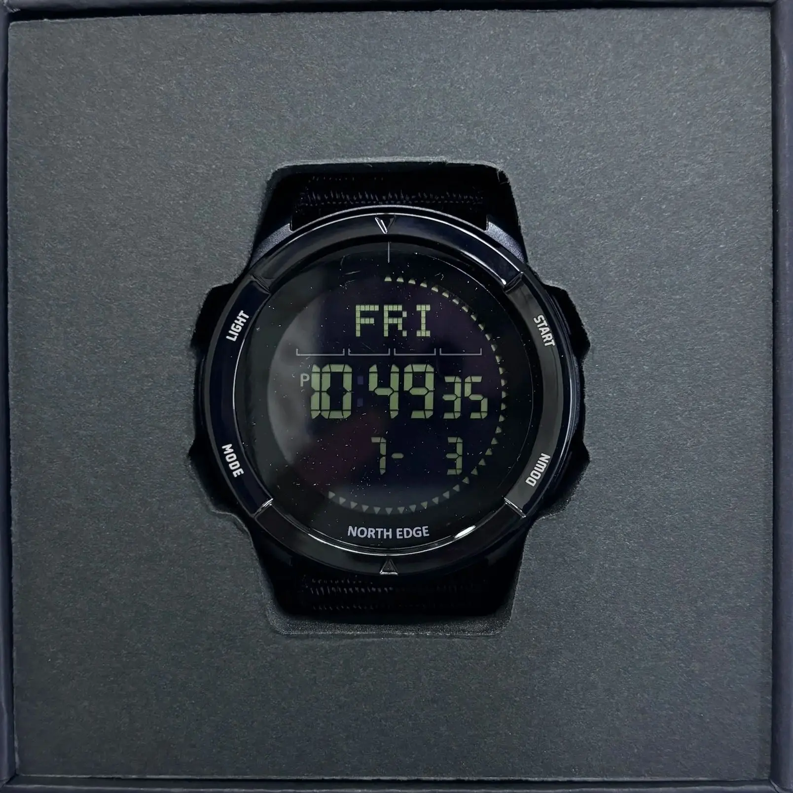 NORTH EDGE ALPS 1 Reloj Digital de fibra de carbono para hombre Shock Militray Sports Super ligero Brújula para exteriores Relojes de pulsera impermeables de 50 M