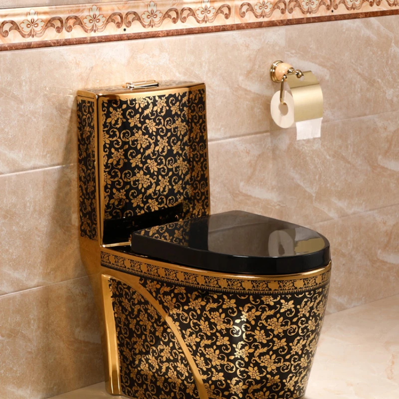 Golden toilet siphon deodorant European color seat toilet adult bathroom home