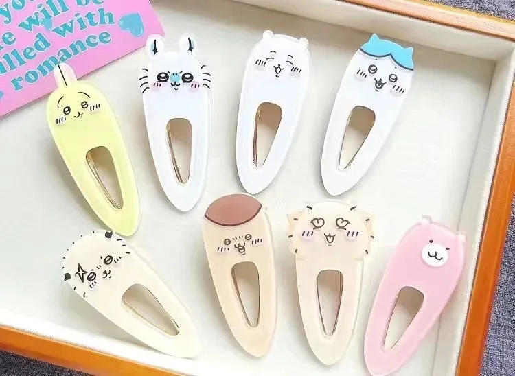 Neue Chiikawa Jiikawa Acryl Haarnadel Xiaoba Usachijiyi Fliegendes Eichhörnchen Kastanie Kopf Niedlichen Cartoon Entenschnabel Clip Student Mädchen