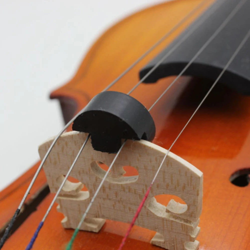 

2 Pcs Violin Mute Durable Cello Silencer Supply Sordine Violoncello Practice Black Professional