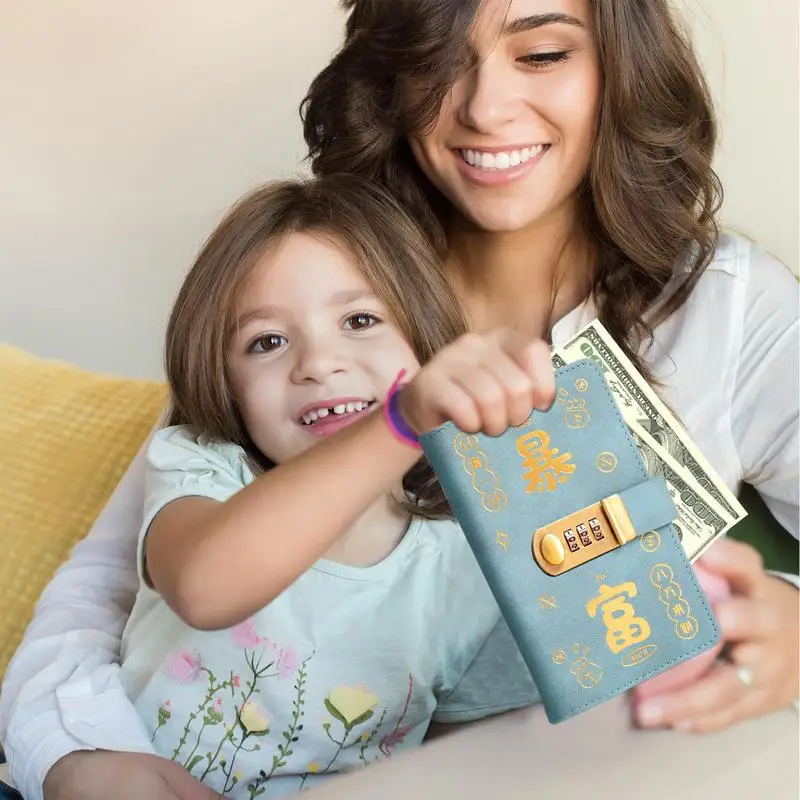 Carpeta de ahorro de dinero, libro de desafío de dinero, carpeta de presupuesto impermeable, rastreador de desafío reutilizable para billetes y