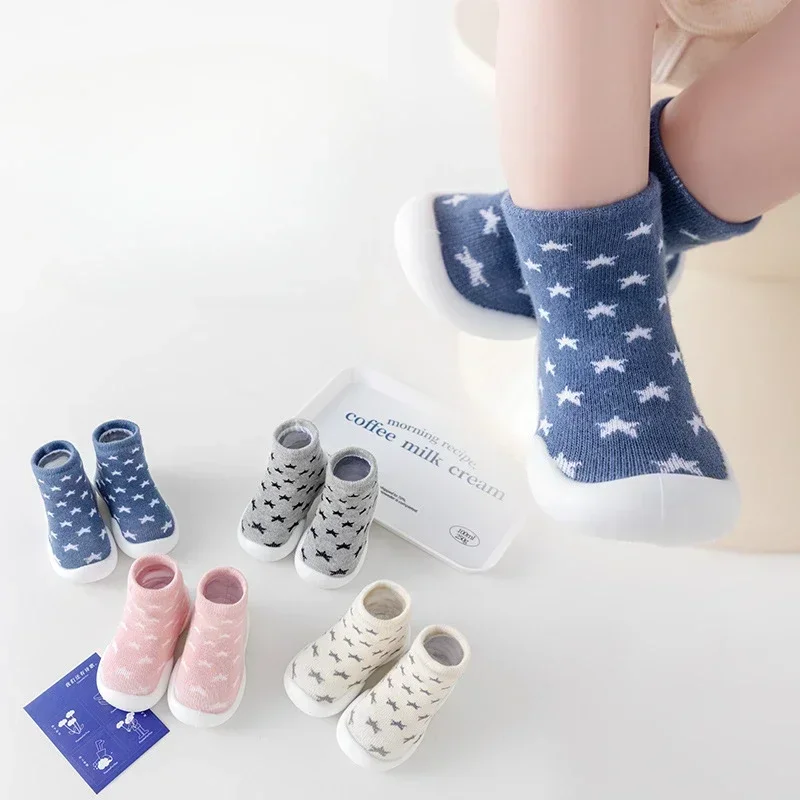 

Classic Style New Indoor And Outdoor Baby Soft-soled Floor-to-ceiling Shoes Double-layer Socks Non-slip Breathable Toddler Shoes