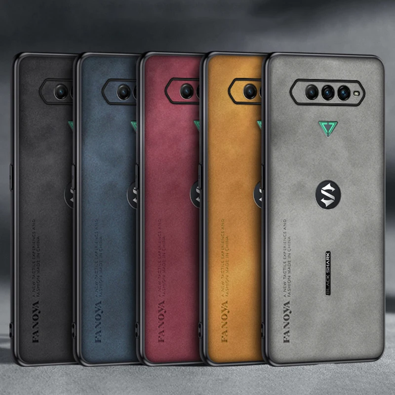 Luxury Leather Case For Xiaomi Black Shark 4 Pro Back Cover Silicone Full Protection Phone Case For BlackShark 4 Pro 4Pro Coque