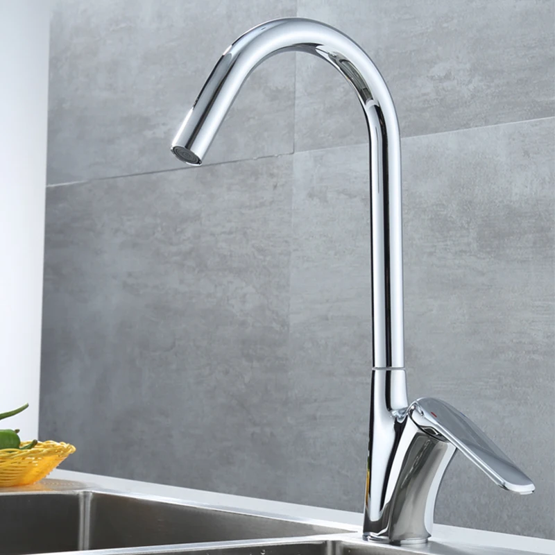 2PCS 360° Rotation Kitchen Bar Faucet Single Handle Kitchen Sink Faucets Single Handle Hot/Cold Water Mixers Tap