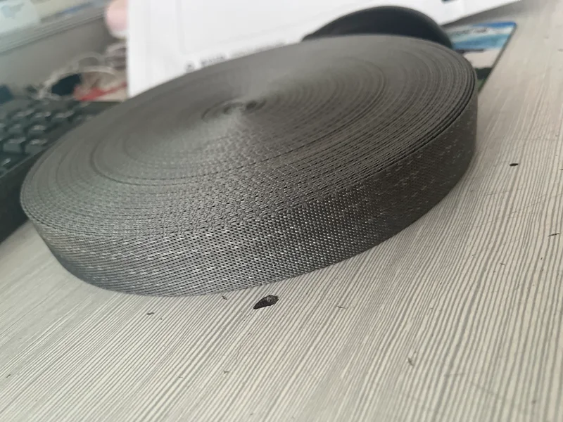 50m UHMWPE webbing Ultra high molecular weight polyethylene anti cutting and wear-resistant safety Ribbon  Grey