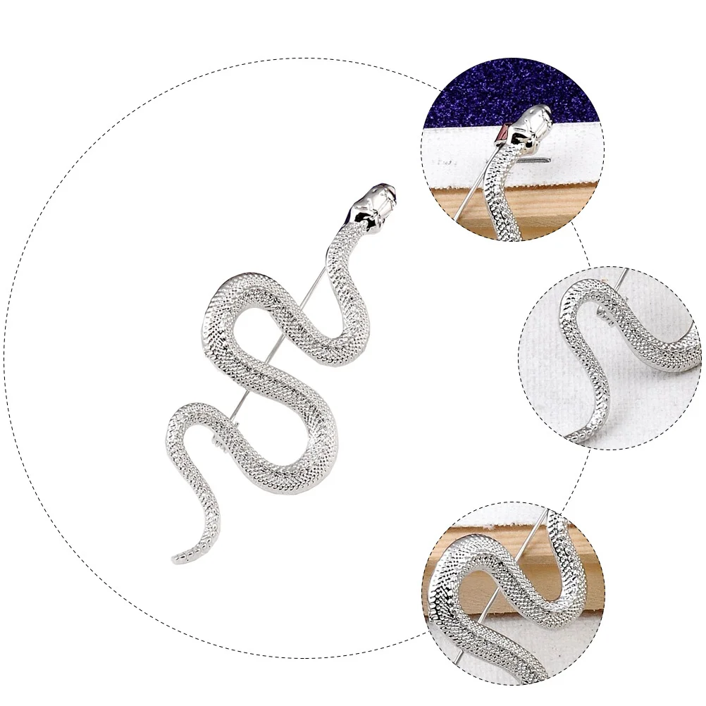 

1Pcs Snake Shape Brooch Unique Alloy Brooch Casual Banquet Shawl Dress Shirt Coat Clothing Accessory Elegant Fashion Ornament