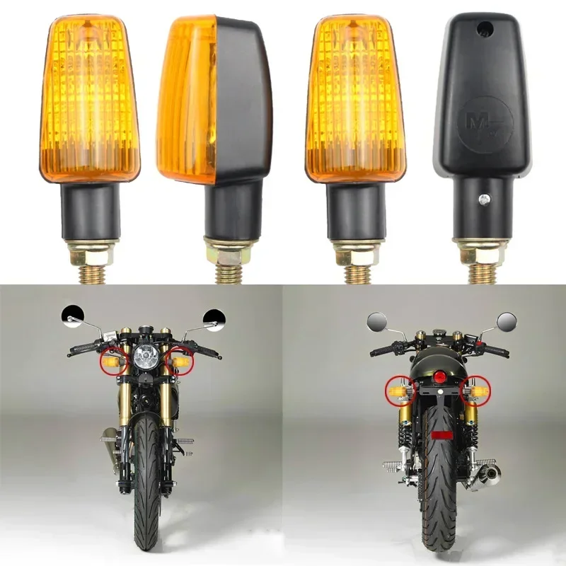 4PCS Universal Motorcycle Blub Turn Signal Lamp Turning Indicators Light Blinkers Signal Amber Bike Motorcycle Accessories 12V