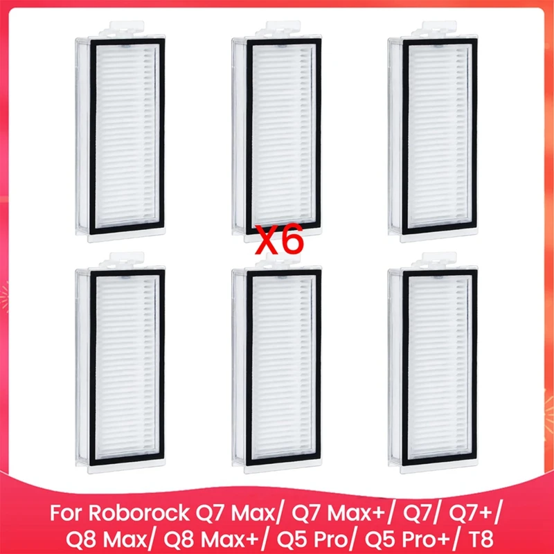 BAAG-Filter Hepa untuk Roborock Q7 Max/ Q7 Max +/ Q7/ Q7 +/ Q8 Max/ Q8 Max +/ Q5 Pro/ Q5 Pro +/ T8 Suku Cadang Penyedot Debu Robot