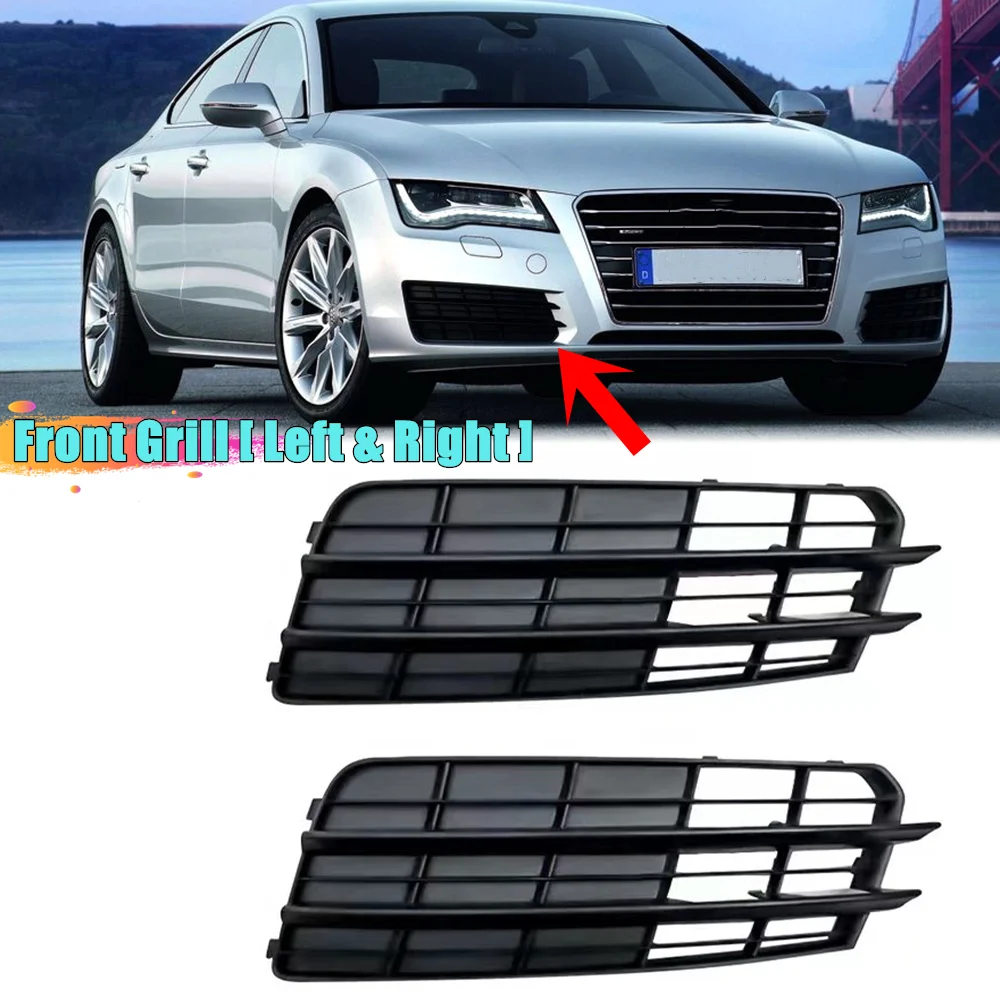 

Car Front Fog Light Grille Cover Trim Left Right Fog Lamp Grill For Audi A7 2011 2012 2013 2014 2015 Replacement Racing Grills