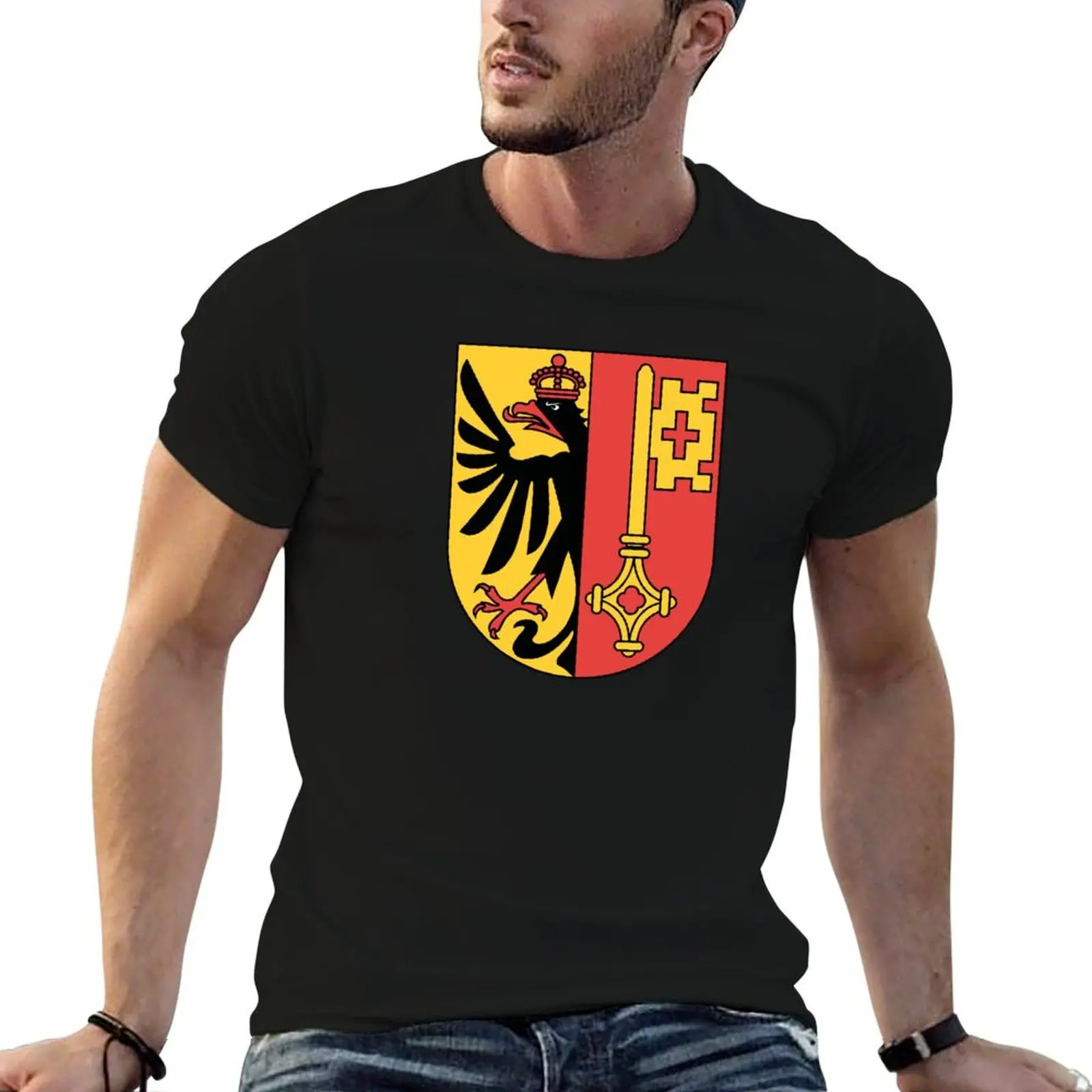 Geneva Coat of Arms, Switzerland T-Shirt aesthetic clothes anime t shirts mens clothes