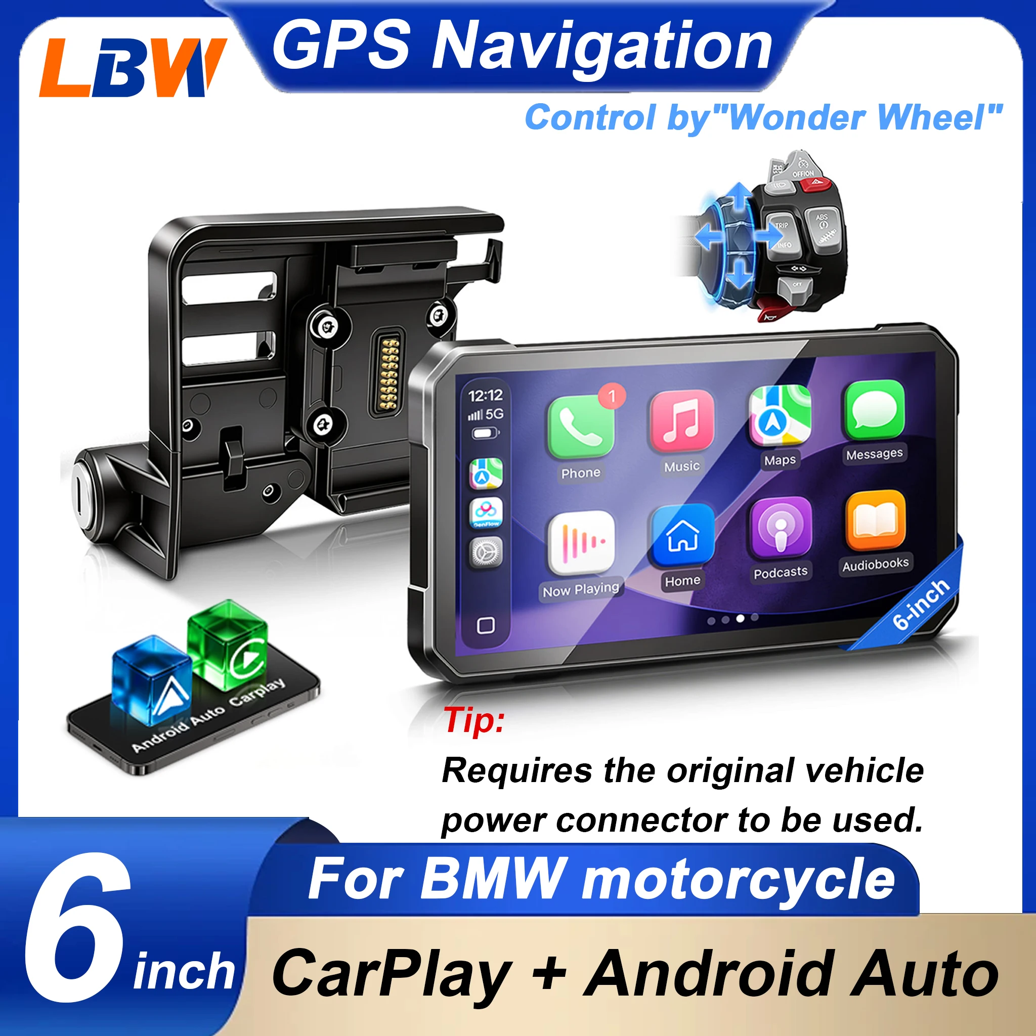 LBW для мотоциклов BMW R1200GS R1250GS S1000XR: Смарт-дисплей с CarPlay и Android GPS-навигацией, аксессуары для приборной панели