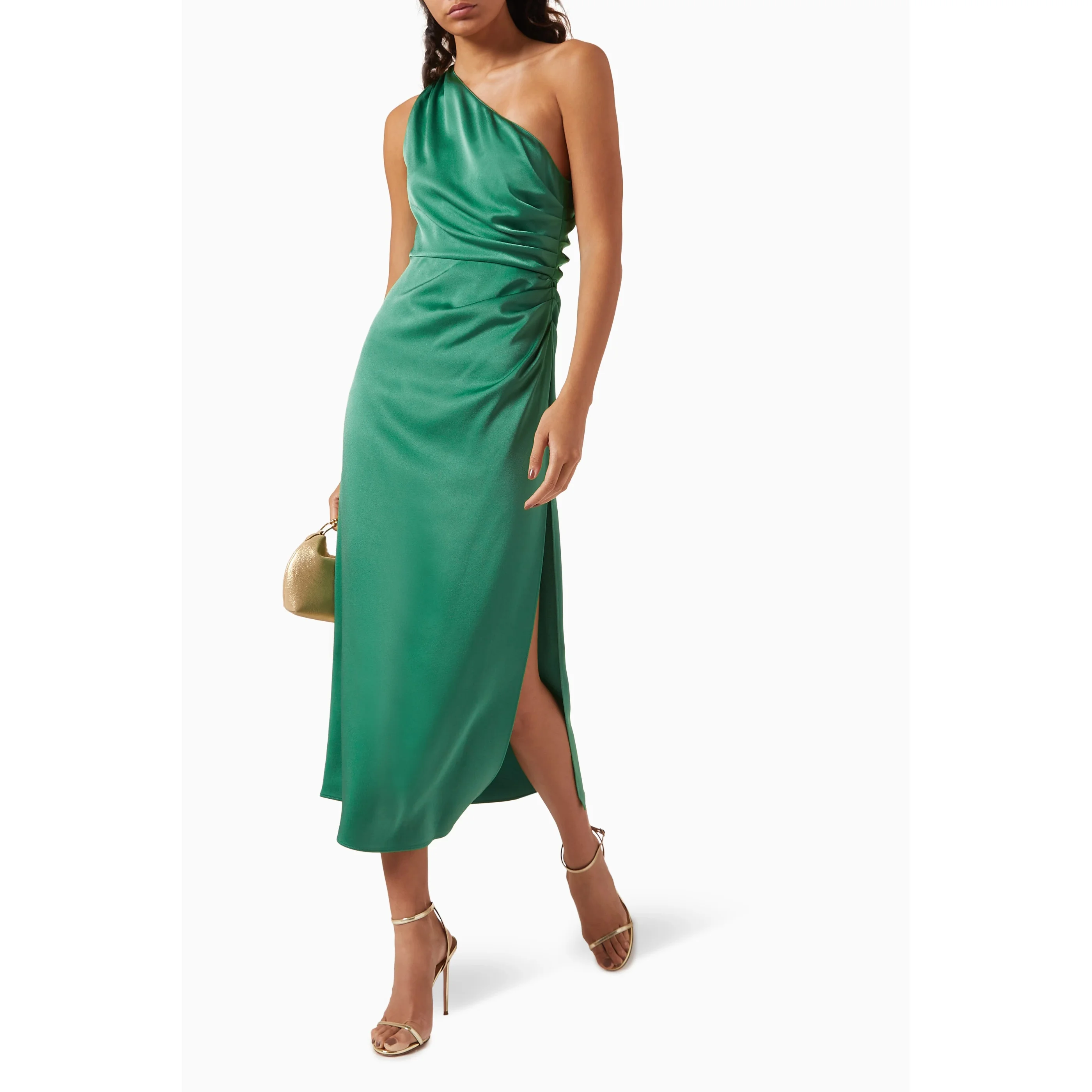 

Welove One Shoulder Saudi Prom Dresses 2025 Pleated Special Occasion Tea-length Customized Evening Dress vestidos de fiesta