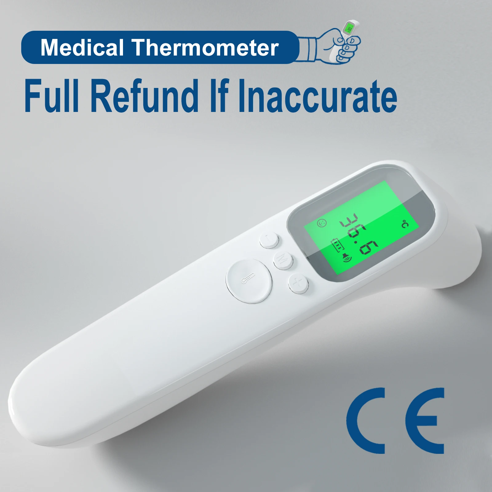 Cyfrowy termometr na czoło Elektroniczny bezdotykowy dokładność kliniczna Bezdotykowy miernik temperatury ciała Gorączka dla dorosłego dziecka
