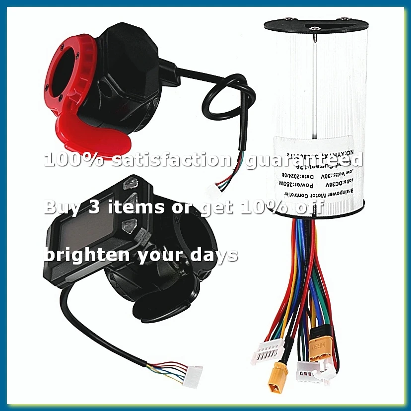 36V 350W Folding Scooter Controller Kit Electric Scooter Controller LCD Display Brake Accelerator Throttle Set(36V)