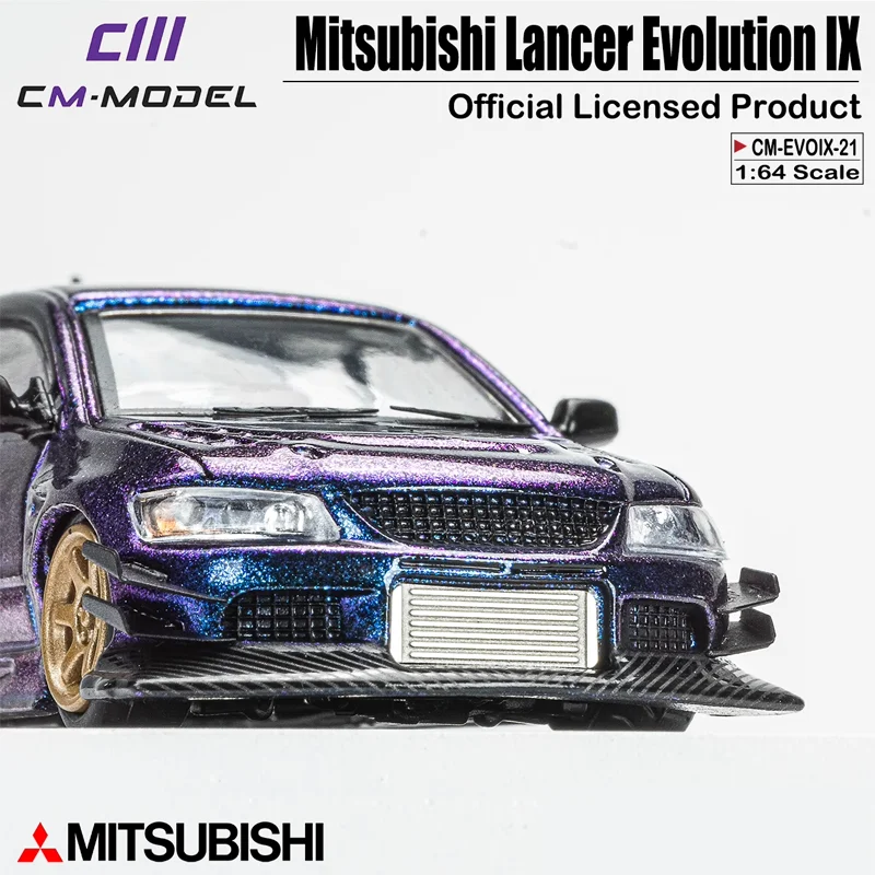 金属玩具モデルMitsubishi Lancer Evolution ix,公式合金玩具,自動車,ダイキャストギフト,cm 1: 64