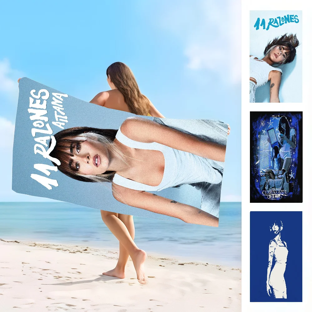 

American singer Aitana Ocana Towel Absorbent microfiber beach towel，quick drying, for swimming, camping, yoga and outdoor beach