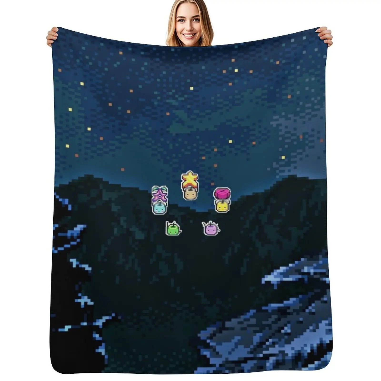 

Junimos night sky Throw Blanket bed plaid Sofa Throw Bed Fashionable Heavy Blankets