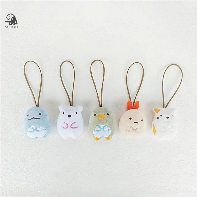 Lovely Cartoon Plush Doll Name Tag Keychain Soft Stuffed Animal Dolls Bag Pendant Backpack Accessories For Kids Girls