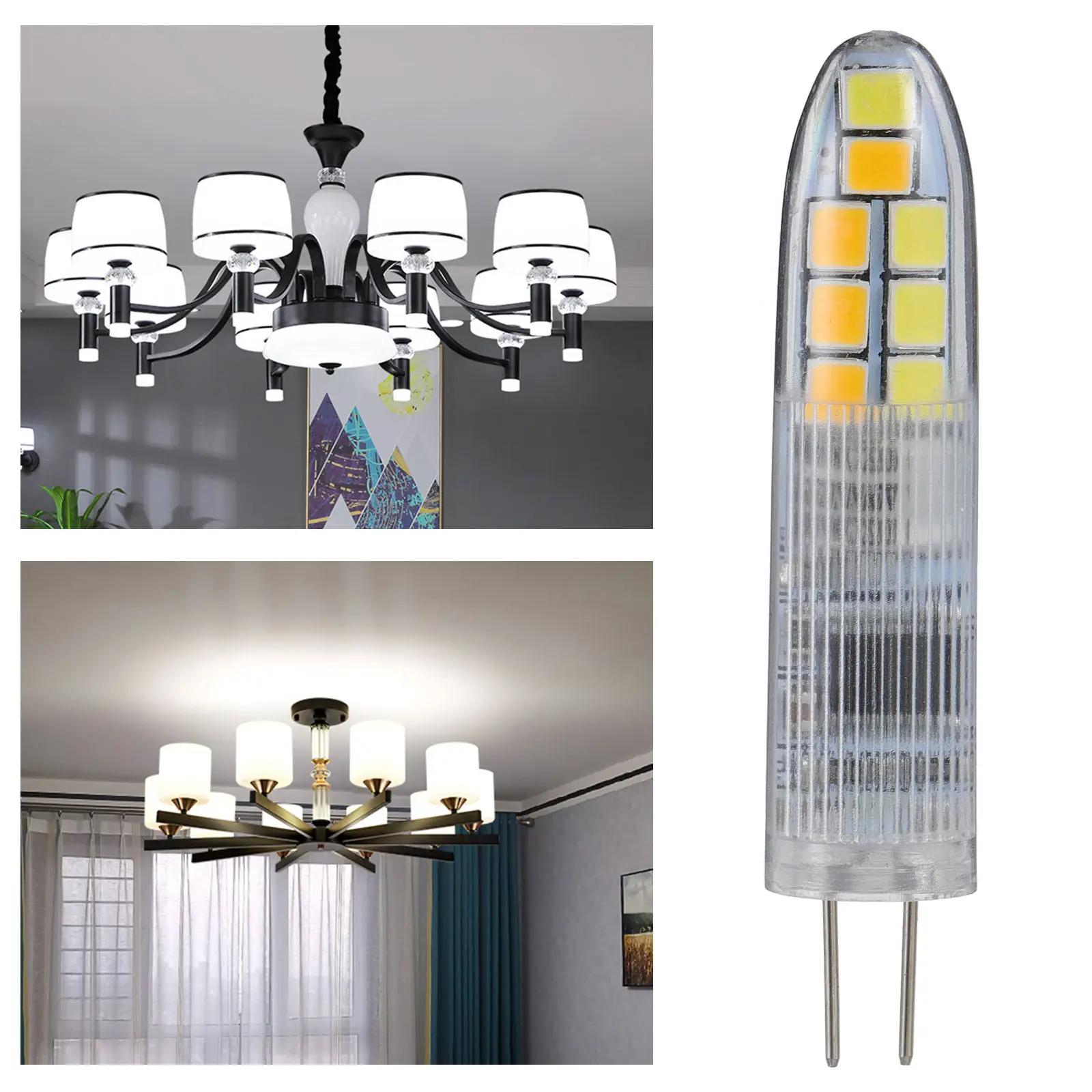 10Pcs LED Corn Light Bulb G4 Base 3W 220V High Brightness Non Flicker Low Radiation Chandelier Pendant Wall Light Bulb