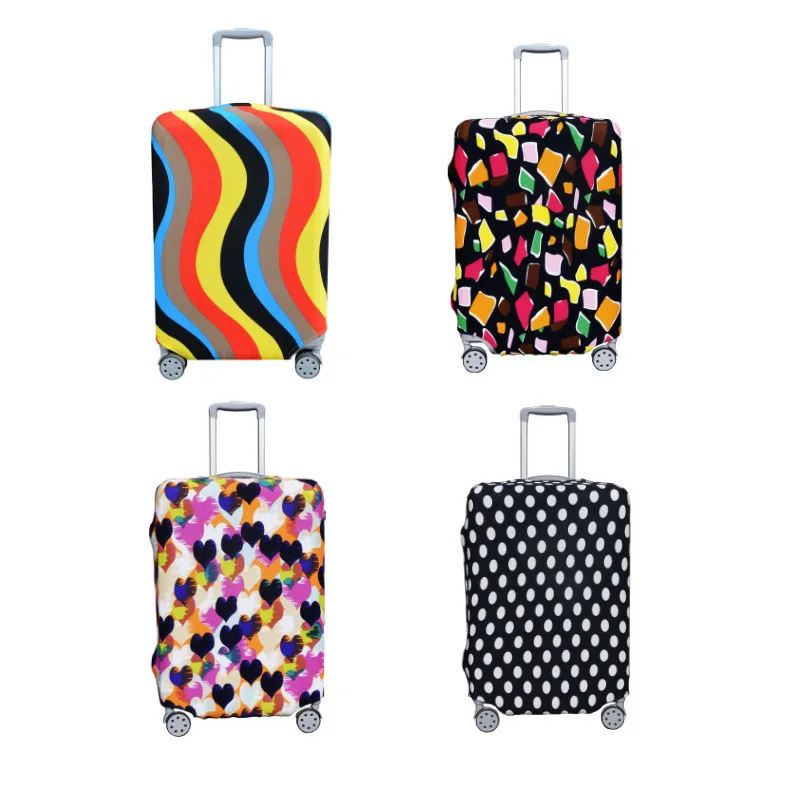 

Suitcase Protective Cover, Corrugated Trolley Case Cover, Boarding Love Pattern, Luggage Polka Dot Protective Cover